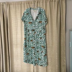 Maeve for Anthropologie Cheetah Dress